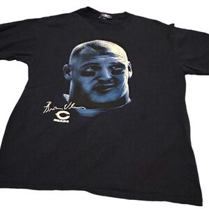Vtg 90s Chicago Bears Big Face Brian Urlacher Blue T Shirt Sz M Reebok Very HTF